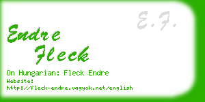 endre fleck business card